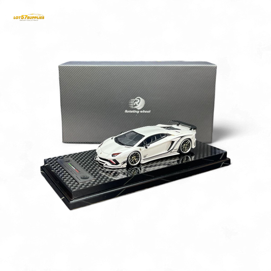 Rotating Wheel Rowen Aventador S - Pearl White 1/64