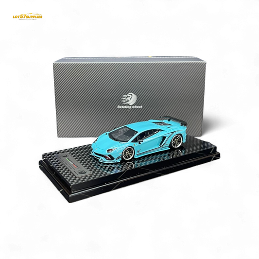 Rotating Wheel Rowen Aventador S - Pearl Blue 1/64