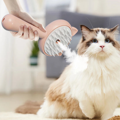 Multifunctional Pet Grooming Brush with Mist – Rechargeable Self-Cleaning Slicker Brush for Dogs & Cats