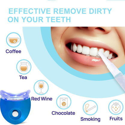 Professional Teeth Whitening Kit with 5X LED Light & Whitening Pens