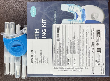Professional Teeth Whitening Kit with 5X LED Light & Whitening Pens