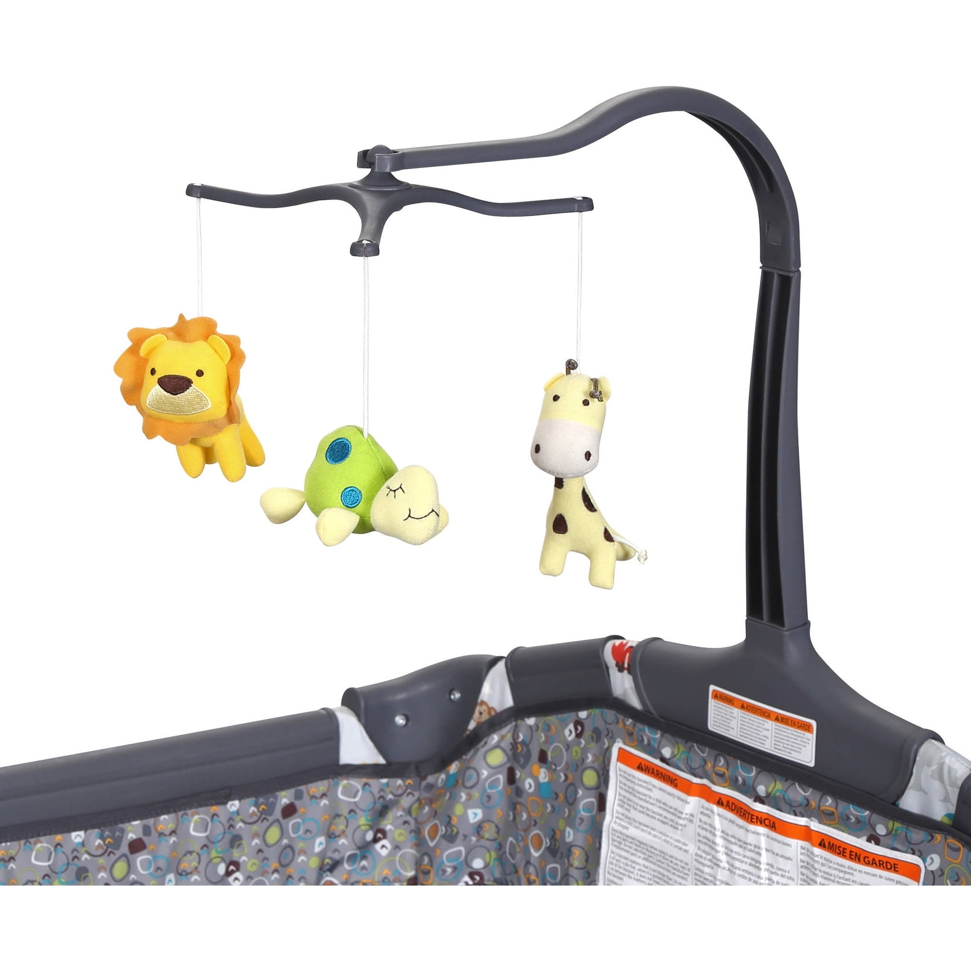 baby trend nursery center playard - animal jubilee - multi-color Baby Trend Nursery Center Playard with Toy Mobile, Tanzania Grey – Saf – Futany