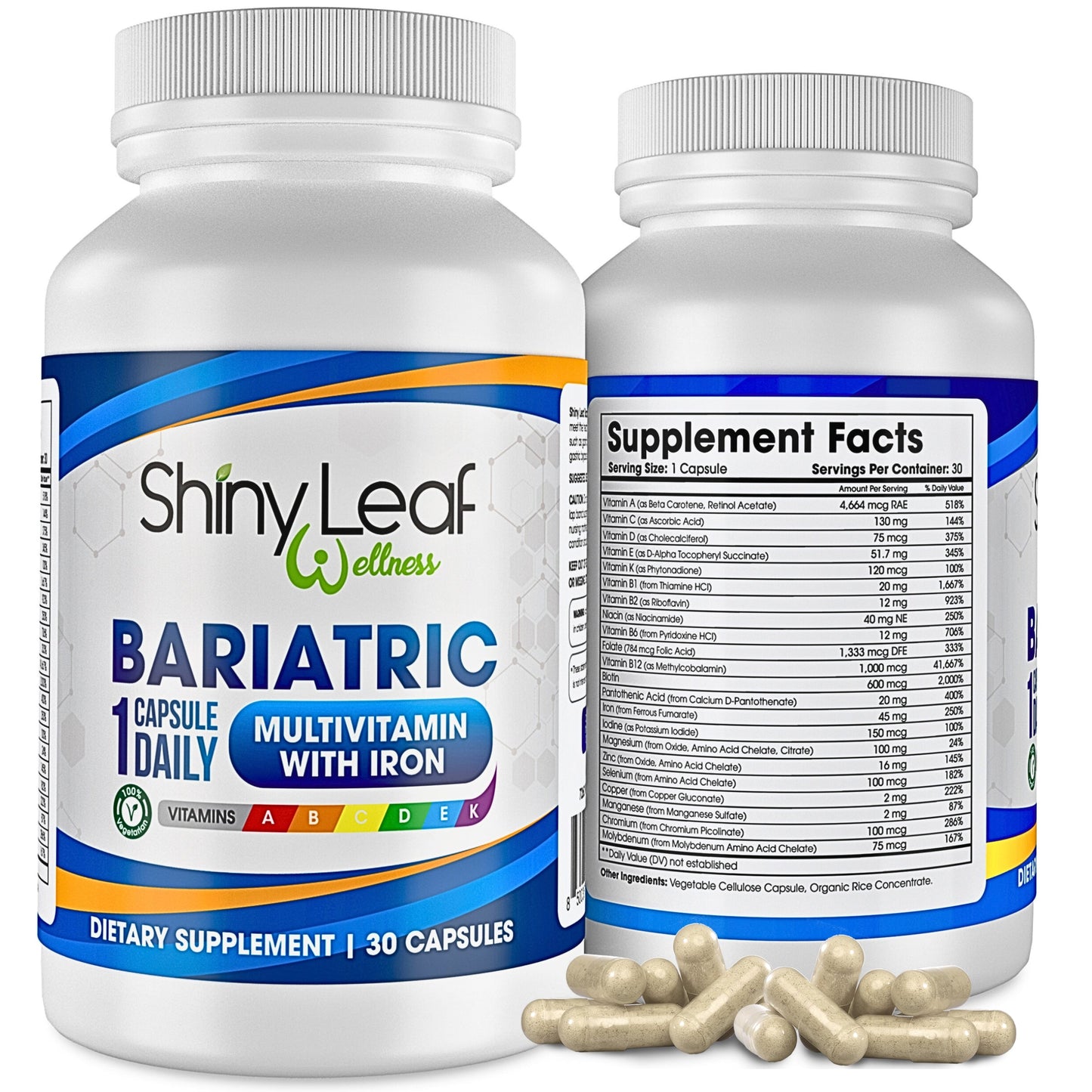 Bariatric Multivitamins with 45mg Iron 1 capsule a day