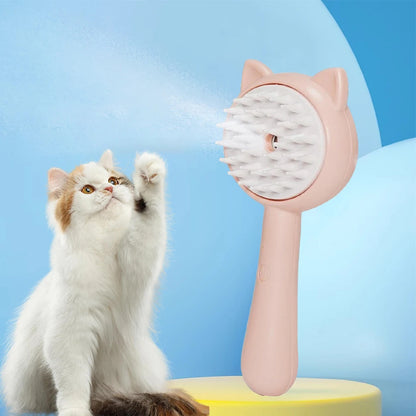 Multifunctional Pet Grooming Brush with Mist – Rechargeable Self-Cleaning Slicker Brush for Dogs & Cats