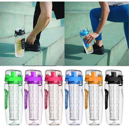 32Oz Fruit Infuser Water Bottle – BPA-Free Plastic Sport Juice Shaker & Infuser Drink Bottle