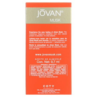 Jovan Musk Fragrance Oil for Women 0.33 oz Perfume Concentrated Roll On Travel