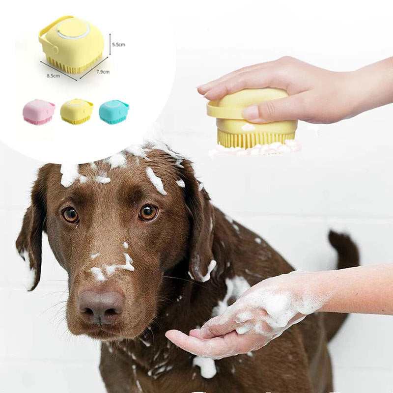 Silicone Dog Bath Massage Gloves Brush – Pet Grooming & Shampoo Comb for Dogs & Cats