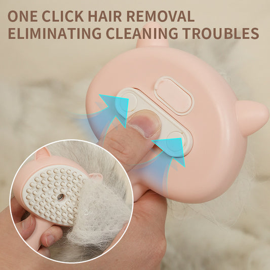 Multifunctional Pet Grooming Brush with Mist – Rechargeable Self-Cleaning Slicker Brush for Dogs & Cats