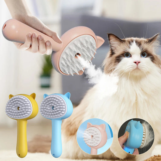 Multifunctional Pet Grooming Brush with Mist – Rechargeable Self-Cleaning Slicker Brush for Dogs & Cats