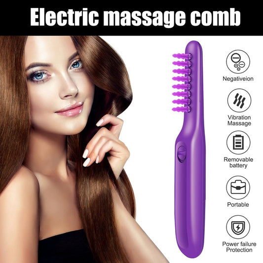 Electric Detangling Hair Brush with Scalp Massage, Anti-Knot Comb