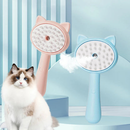 Multifunctional Pet Grooming Brush with Mist – Rechargeable Self-Cleaning Slicker Brush for Dogs & Cats