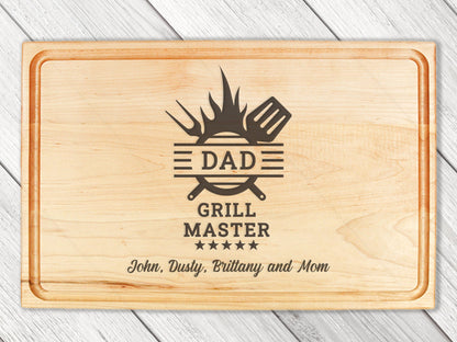 Gift For Dad Cutting Board, Personalized Gifts For Dad, Custom Grilling Gift For Dad, BBQ Gift For Dad, Custom Cutting Board - USA Made