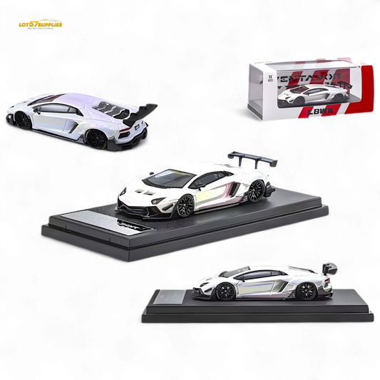 Star Model Aventador LBWK LP700-4 Chrome Rainbow White 1:64