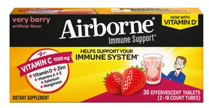 Airborne Immune Support – Effervescent Vitamin C Tablets, 36 Count