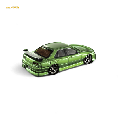 Mortal ER34 SKYLINE URAS Transparent Metallic Green 1:64