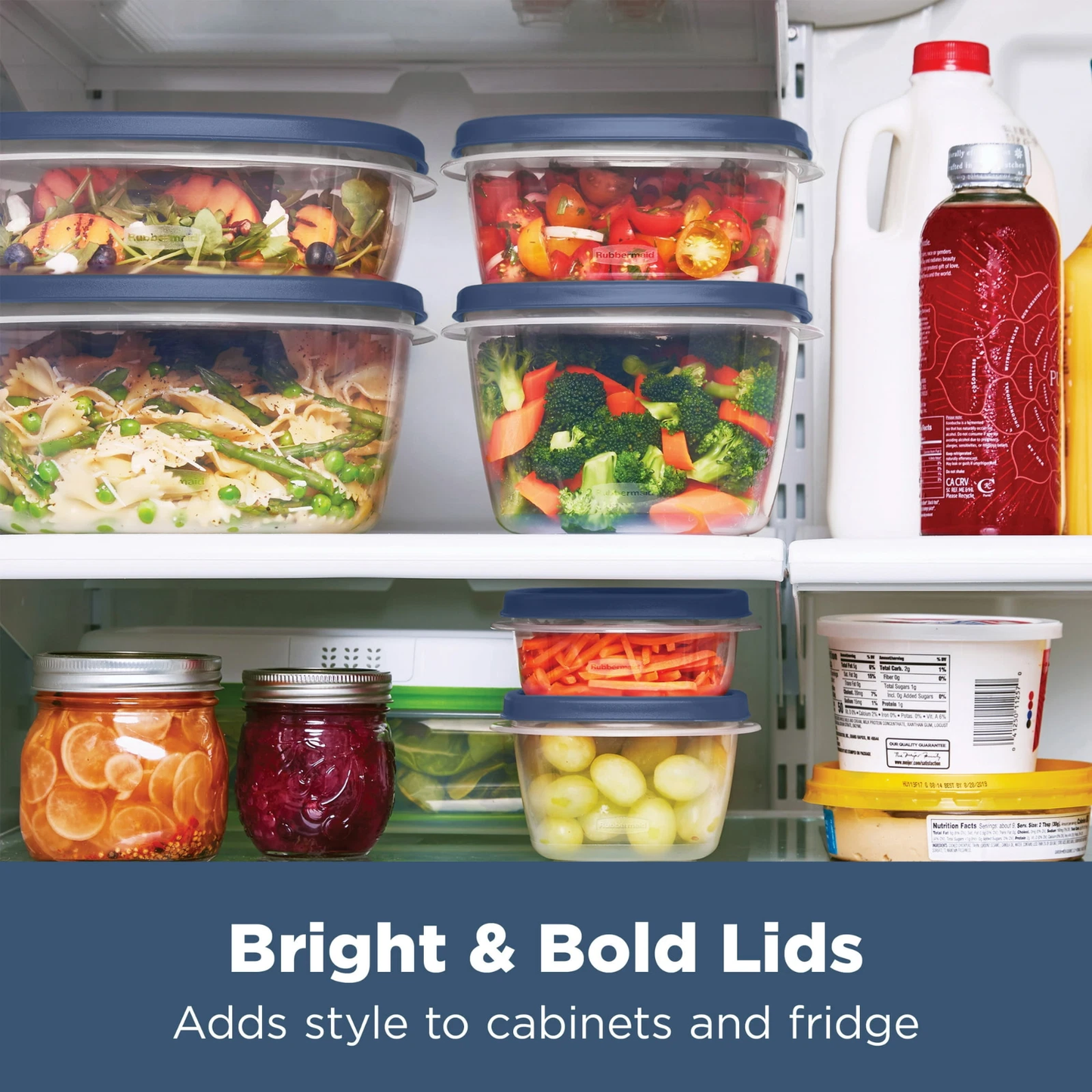 Rubbermaid Easy Find Lids Food Storage Containers with Vented Lids, 26 Piece Set