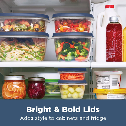 Rubbermaid Easy Find Lids Food Storage Containers with Vented Lids, 26 Piece Set