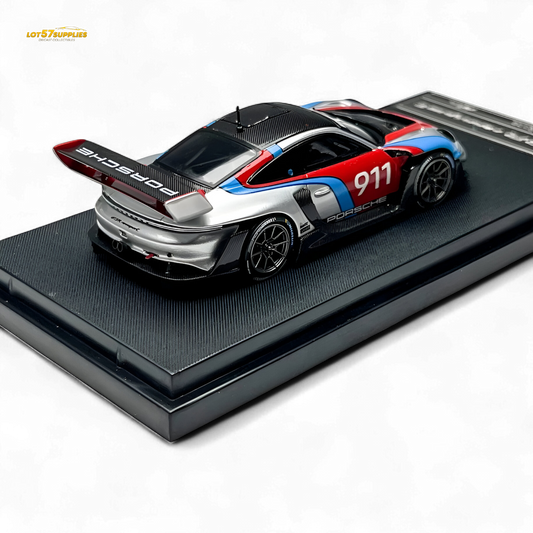 (Pre-Order) HKM Model Porsche 911 (992) GT3 R Rennsport Silver #911 1:64