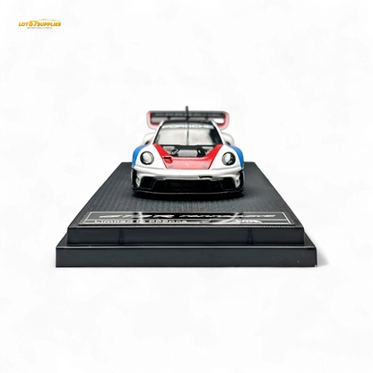 (Pre-Order) HKM Model Porsche 911 (992) GT3 R Rennsport White #911 1:64