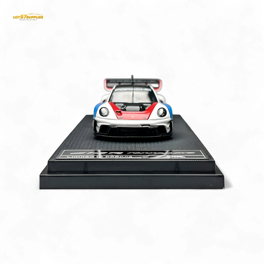 (Pre-Order) HKM Model Porsche 911 (992) GT3 R Rennsport White #911 1:64