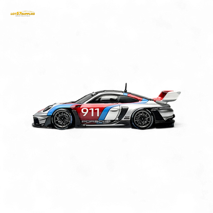 (Pre-Order) HKM Model Porsche 911 (992) GT3 R Rennsport Silver #911 1:64