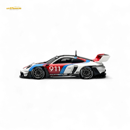 (Pre-Order) HKM Model Porsche 911 (992) GT3 R Rennsport White #911 1:64