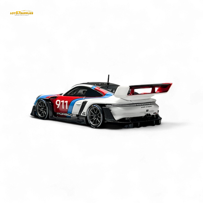 (Pre-Order) HKM Model Porsche 911 (992) GT3 R Rennsport White #911 1:64