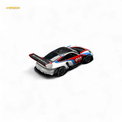 (Pre-Order) HKM Model Porsche 911 (992) GT3 R Rennsport White #911 1:64